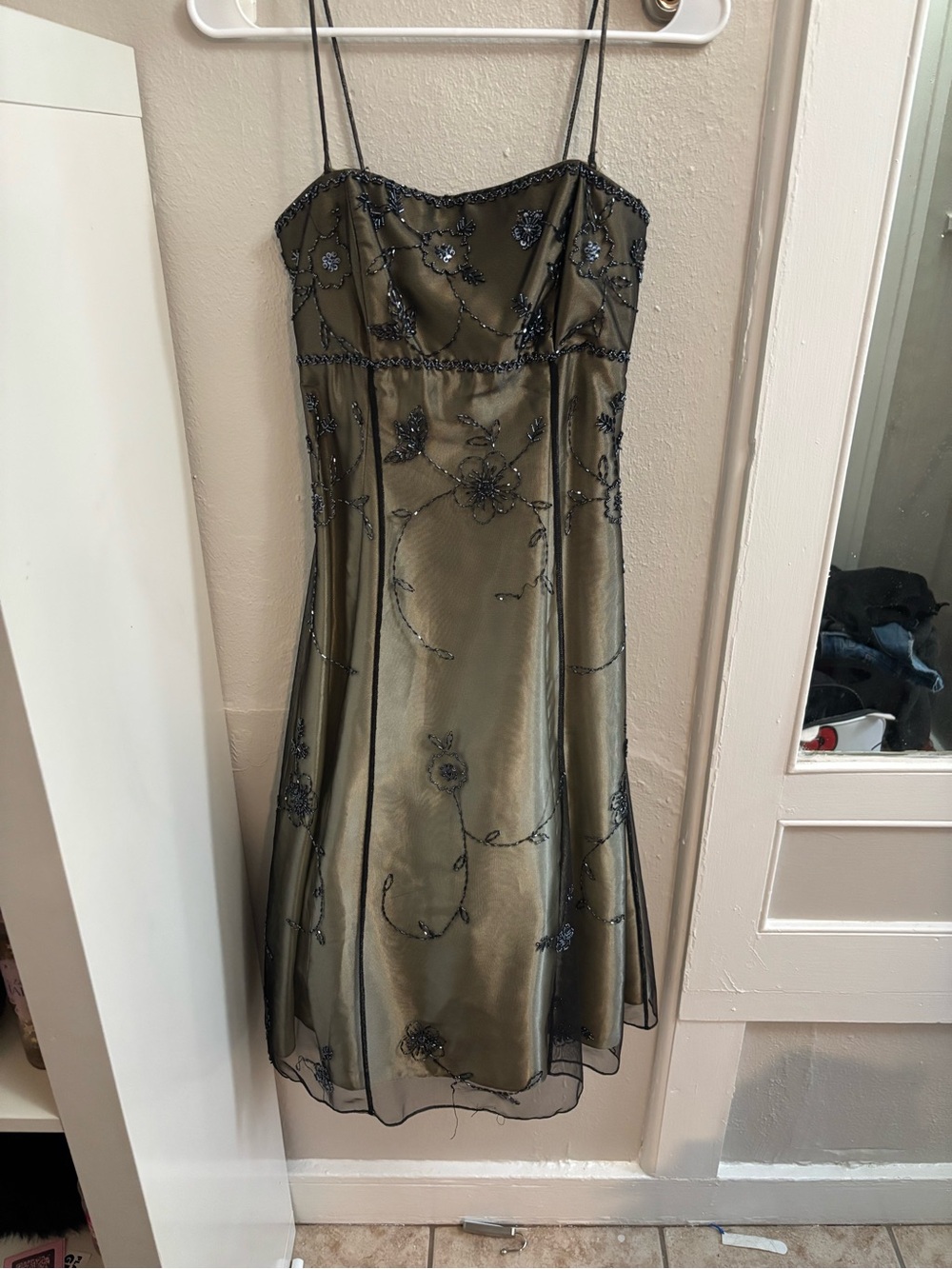 Blondie Nites Beautiful Beaded Whimsygoth Midi Formal Dress